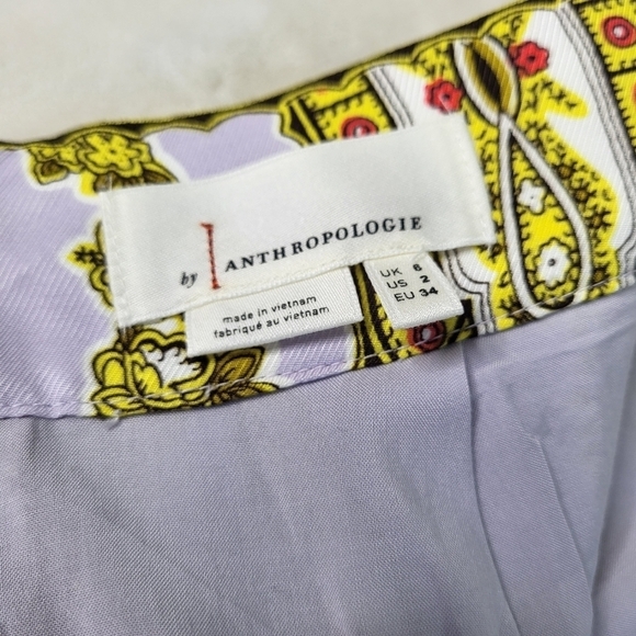 Anthropologie Echarp Skirt. Size 2. Light Purple, Pink, White & Yellow. - Picture 11 of 12